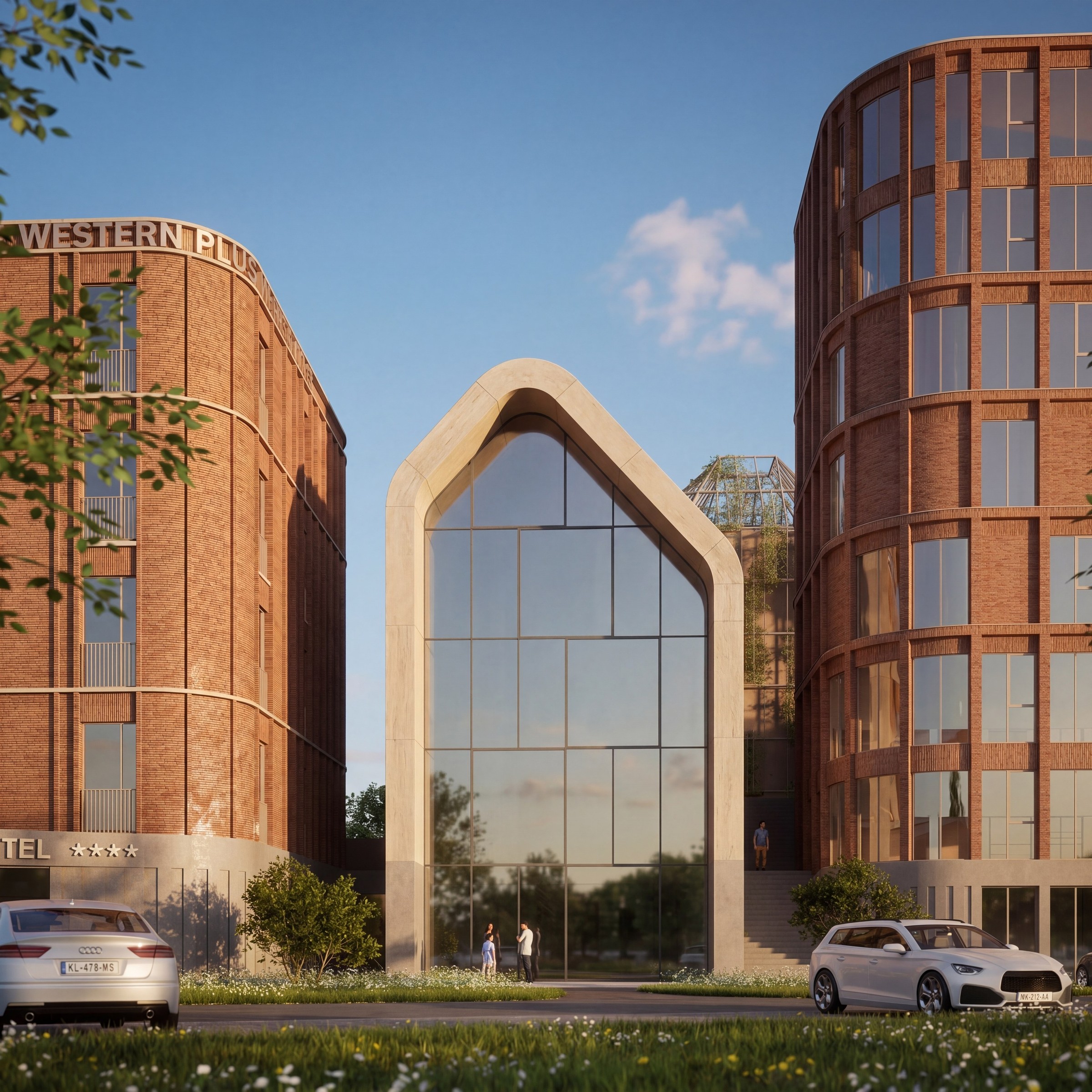 Aldhem Hotel — Hotel, kantoren en restaurant in twee fases
